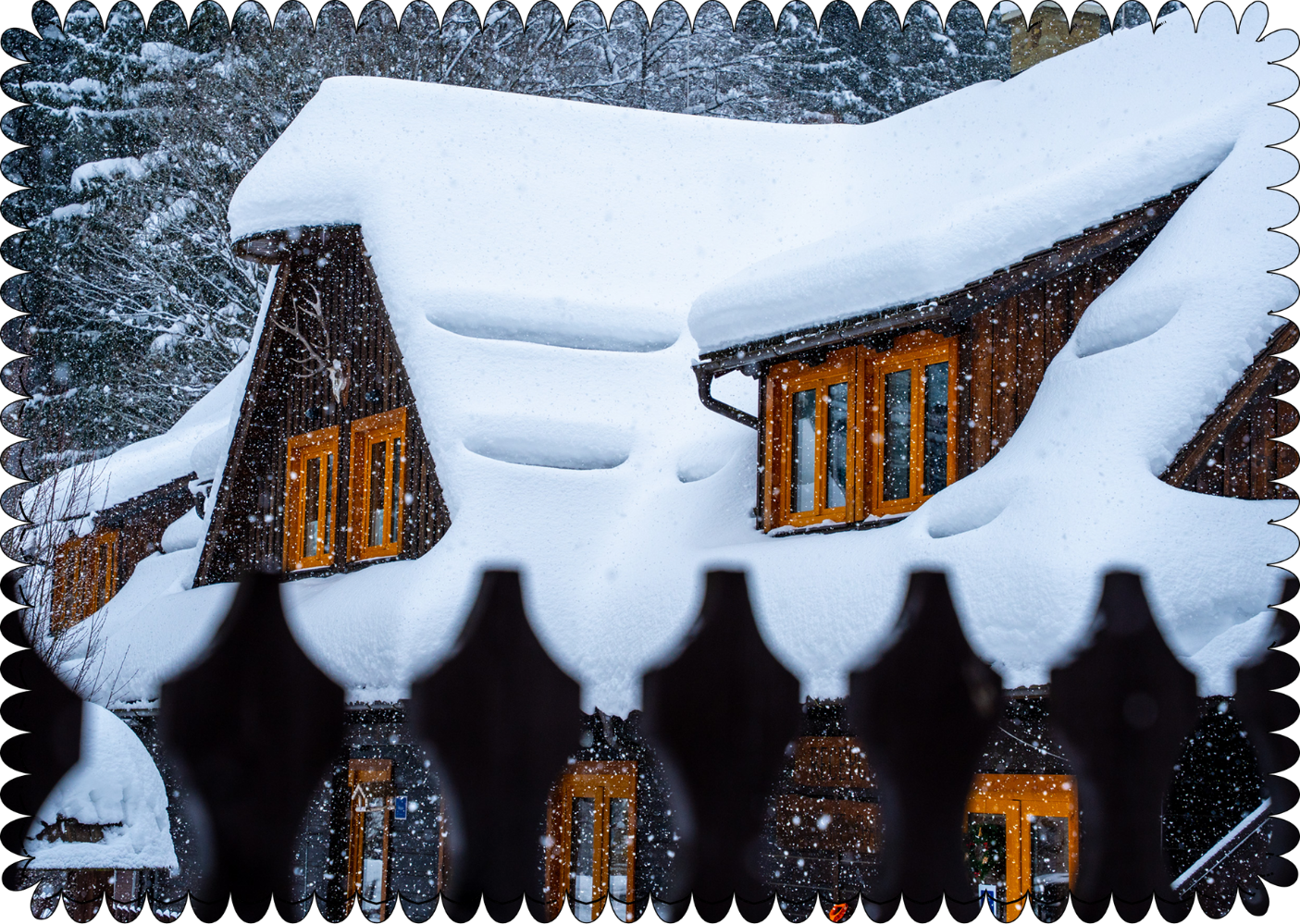 Chata Velké Karlovice pod sněhem